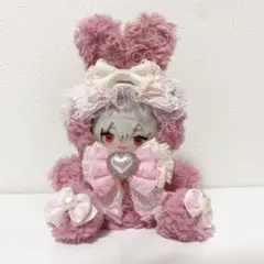 にじぱぺっと♡10cmサイズ ぬい服♡ピンク♡おすわり♡うさぎちゃん♡