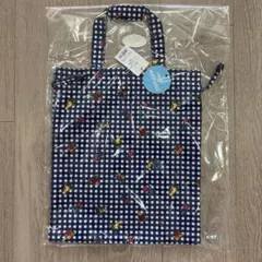 【新品未使用品】学校フェイラー　手付き巾着バッグ　ネイビー