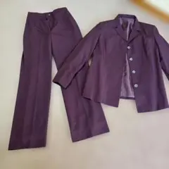 パープル　パンツスーツ 上下セット