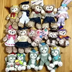 ダッフィ　シェリーメイ　ディズニー　ぬいぐるみバッジ　ジェラトーニ