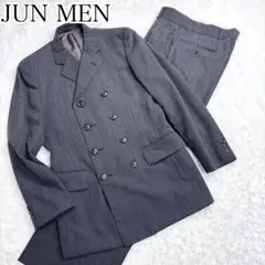 JUN MEN ジュンメン ダブル セットアップ ストライプ ウール 日本製
