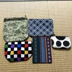 ハンドメイド　ポーチ　まとめ売り　5点！！