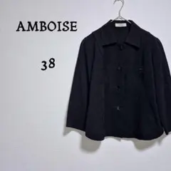アンボワーズ 婦人服ミセス ブラック シアージャケット ショート丈 M