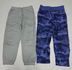 パンツ ２枚セット　カーキ＆ブルー