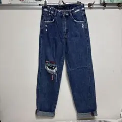 ZARA デニムパンツ ダメージ加工　EUR34