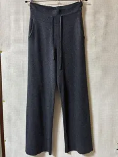 UNIQLO ウォッシャブルニットリブパンツ　ダークグレー　Mサイズ