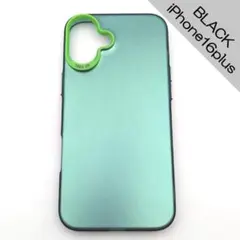 iPhone 16 plus スマホケース グリーン 半光沢 シンプル