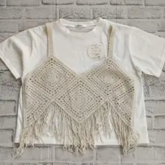 クロシェ編みビスチェ　Tシャツセット