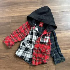 BABYDOLL♡チェック柄シャツ　フード