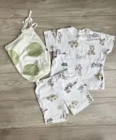 【ジェラピケ】ヨッシー柄パジャマ たまごモチーフ巾着付き【80size】