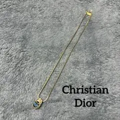 美品 ディオールChristian Diorゴールド カラーストーン ネックレス