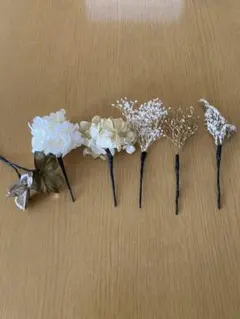 花モチーフのヘアアクセサリー7点セット