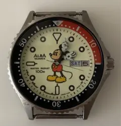 美品セイコー アルバ ミッキーマウス クォーツ【Y143-602A】文字盤のみ