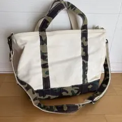 L.L.Bean 2wayキャンバストート￼　A4サイズ 迷彩柄のサムネイル
