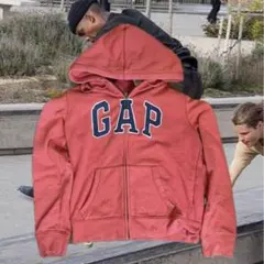 OLD GAP ジップパーカー フェード レッド 00s 09's OLD GAP ダブルジップ パーカー ピンク フェード y2k - メルカリ