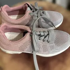 ランニングシューズ メッシュスニーカー ピンク/グレー