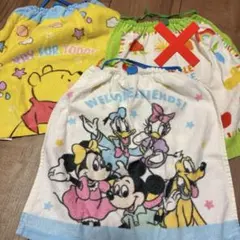 保育園幼稚園　おりこうタオルお食事エプロン　プーさん　ミッキーのサムネイル