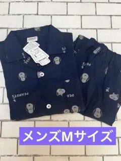 スヌーピー　半袖　7分パンツ　夏パジャマ　メンズMサイズ