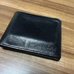 IL BISONTE 黒 レザー 二つ折り財布