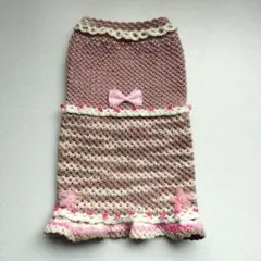 ハンドメイド 小型犬用 ニットワンピース