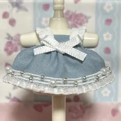 リボン刺繍と刺繍のワンピース୨୧くまさんと紫陽花＊ 赤ちゃんサイズ