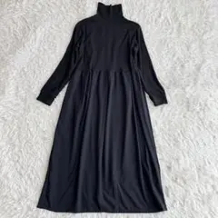 新品 25年 ミズイロインド レースアップワンピース ブラック 綿