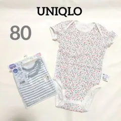 ８０/ユニクロ、トイザらス　半袖ロンパース