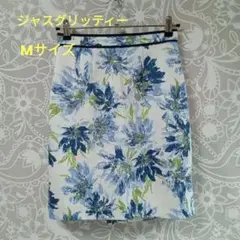 ジャスグリッティー　花柄ひざ丈スカート　Mサイズ