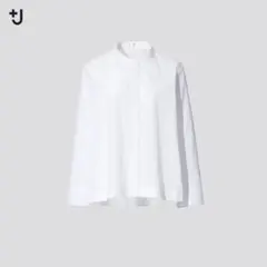 【ユニクロ+J】スーピマコットンシャツジャケット M 白