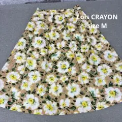 K893♪ Lois CRAYON 花柄 フレアスカート Mのサムネイル