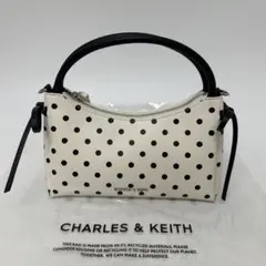 国内完売モデルCHARLES & KEITH ドット柄ハンドバッグ
