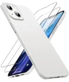 セール❤️ iphone13proケース ガラスフィルム付　ホワイト　薄型 ハード