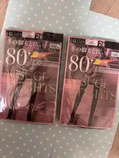 ATSUGI 80デニール タイツ L-LL 2パック