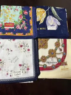 新品未使用 ブランドハンカチ 4枚セット