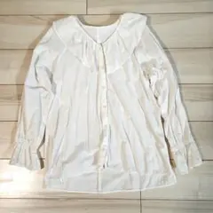 LOWRYS FARM フリルブラウス レディースフリーサイズ ホワイト