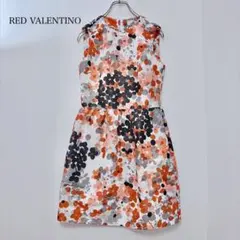 RED VALENTINO ノースリーブワンピース 花柄 マルチカラー 38
