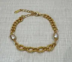 遺品整理 ゴールド パール ブレスレット