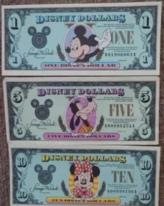 ディズニードル セット 1ドル 5ドル 10ドル