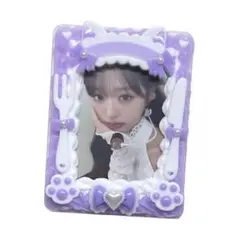 882♡ ホイップデコ　紫　パープル　ねこ耳メイド　肉球　ナイフ　フリルリボン