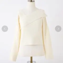 one after another NICE CLAUP アシンメトリーニット