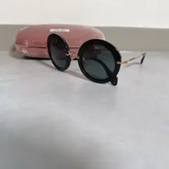 miu miu ミュウミュウ サングラス SMU13N ゴールド ケース付き