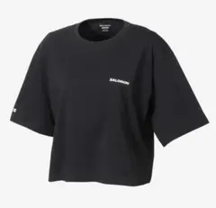 【オンライン完売品】SALOMON ブラック クロップド丈Tシャツ 半袖のサムネイル
