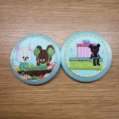 くまのがっこう 刺繍缶バッジ 2個セット