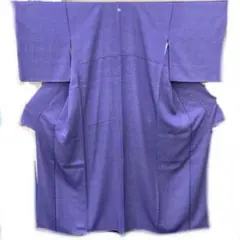 ☆中古品☆小物　単品　正絹　紫系　一ツ紋　鮫小紋　KM-019-25