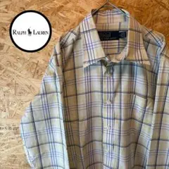 【US規格】Polo by Ralph Lauren 長袖シャツ チェック柄 L