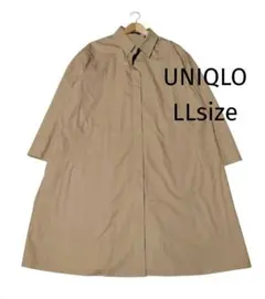 UNIQLO コットンシャツコートベージュ ロングコート シャツカラー XL