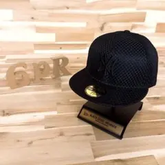 超激レア【ニューエラ×ヤンキース】オールブラック 編み込み キャップ黒ブラック