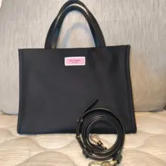 ♦Kate spade ナイロン 2WAYバッグ (ブラック)