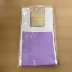 トートバッグ ニットバッグ ホワイト×パープル