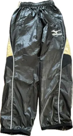 【美品】Mizuno トレーニングパンツ ブラック/ゴールド M相当